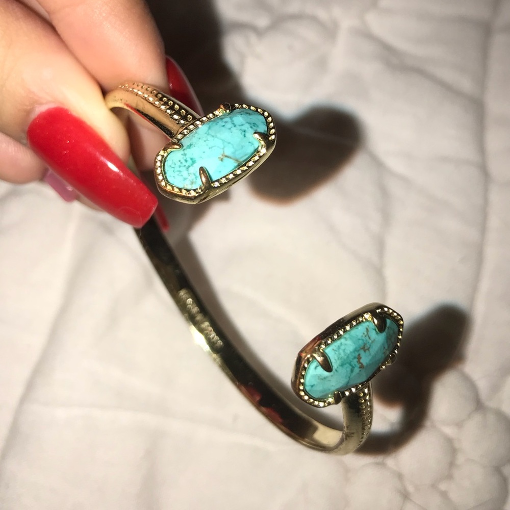 Kendra Scott veined Turquoise Elton pinch cuff